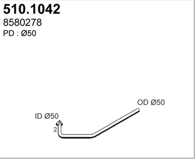 Tubo de escape ASSO 510.1042