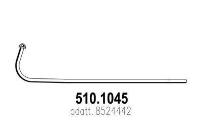 Tubo de escape ASSO 510.1045