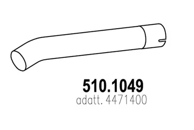 Tubo de escape ASSO 510.1049