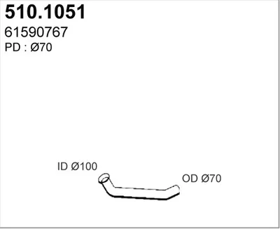 Tubo de escape ASSO 510.1051