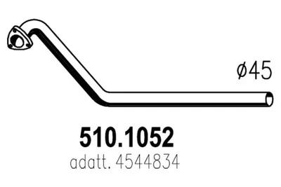 Tubo de escape ASSO 510.1052