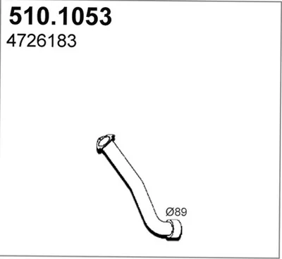 Tubo de escape ASSO 510.1053