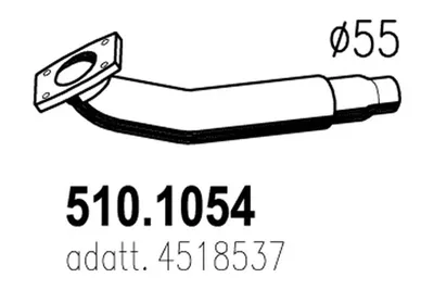 Tubo de escape ASSO 510.1054