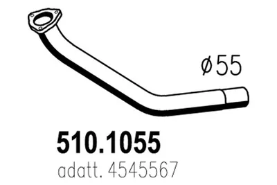Tubo de escape ASSO 510.1055