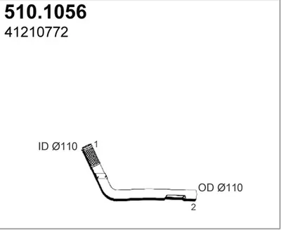 Tubo de escape ASSO 510.1056