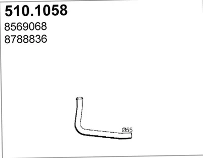 Tubo de escape ASSO 510.1058
