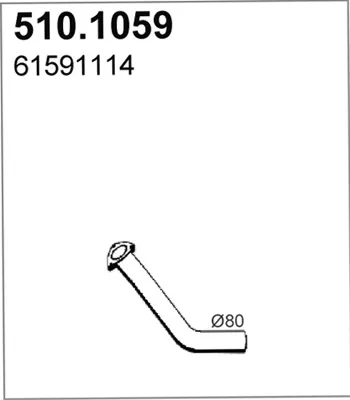 Tubo de escape ASSO 510.1059