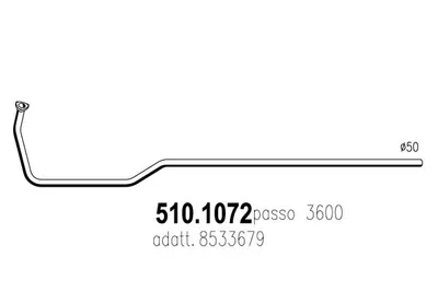 Tubo de escape ASSO 510.1072