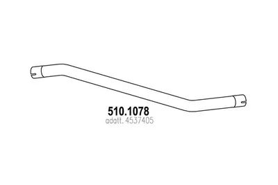 Tubo de escape ASSO 510.1078