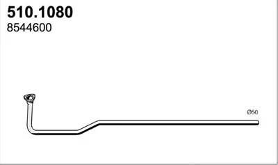 Tubo de escape ASSO 510.1080