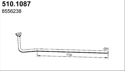 Tubo de escape ASSO 510.1087