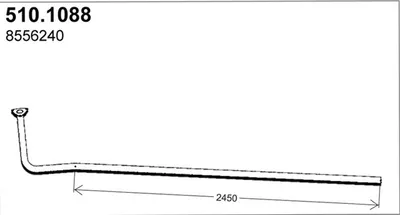 Tubo de escape ASSO 510.1088