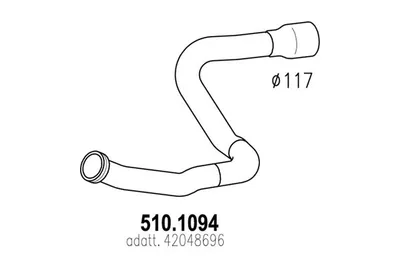 Tubo de escape ASSO 510.1094