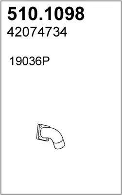 Tubo de escape ASSO 510.1098