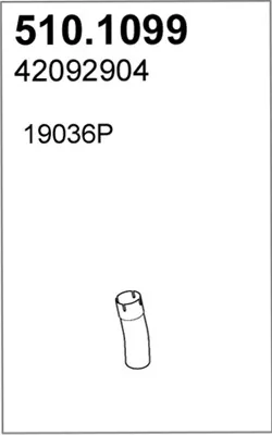 Tubo de escape ASSO 510.1099