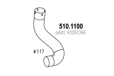 Tubo de escape ASSO 510.1100