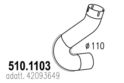 Tubo de escape ASSO 510.1103