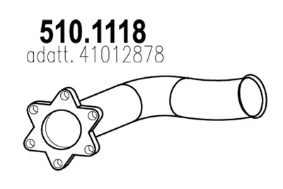 Tubo de escape ASSO 510.1118