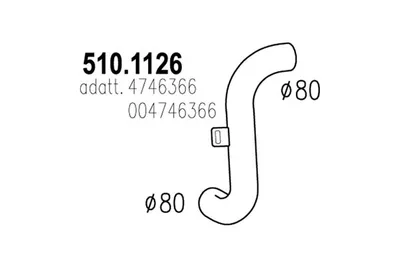 Tubo de escape ASSO 510.1126