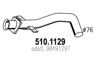 Tubo de escape ASSO 510.1129