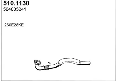 Tubo de escape ASSO 510.1130