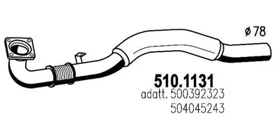 Tubo de escape ASSO 510.1131