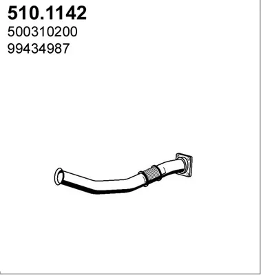 Tubo de escape ASSO 510.1142