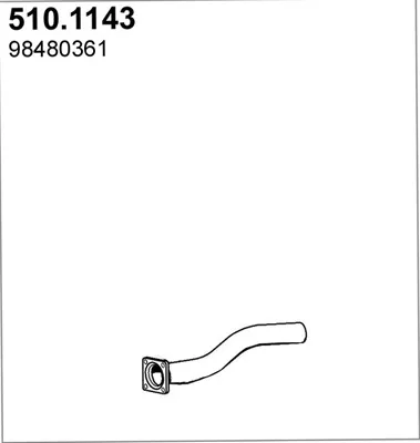 Tubo de escape ASSO 510.1143