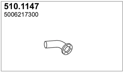Tubo de escape ASSO 510.1147
