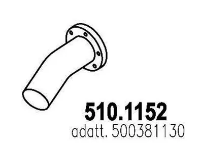 Tubo de escape ASSO 510.1152