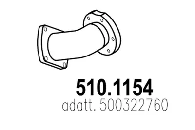 Tubo de escape ASSO 510.1154
