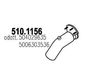 Tubo de escape ASSO 510.1156