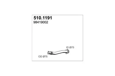 Tubo de escape ASSO 510.1191