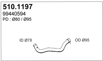 Tubo de escape ASSO 510.1197