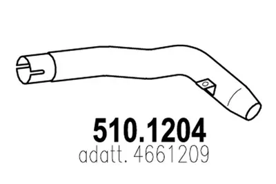 Tubo de escape ASSO 510.1204