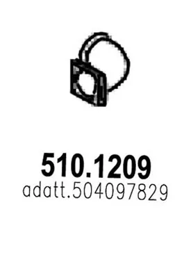 Tubo de escape ASSO 510.1209