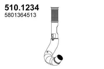 Tubo de escape ASSO 510.1234