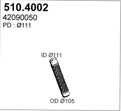Unión flexible, escape ASSO 510.4002