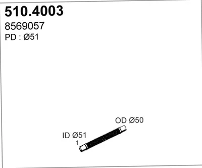 Unión flexible, escape ASSO 510.4003