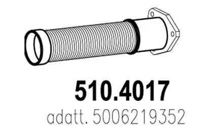 Unión flexible, escape ASSO 510.4017