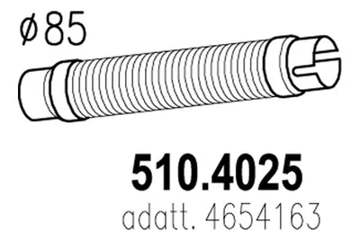 Unión flexible, escape ASSO 510.4025
