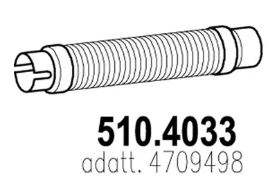 Unión flexible, escape ASSO 510.4033