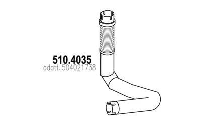 Unión flexible, escape ASSO 510.4035