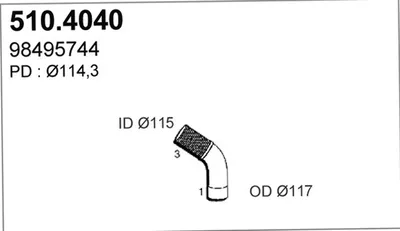 Unión flexible, escape ASSO 510.4040