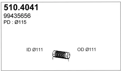 Unión flexible, escape ASSO 510.4041