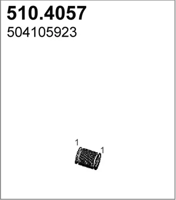 Unión flexible, escape ASSO 510.4057