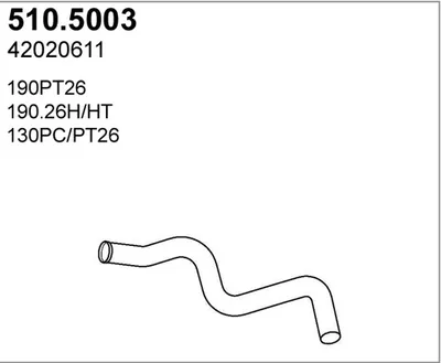 Tubo de escape ASSO 510.5003