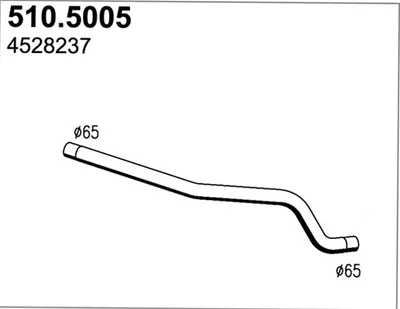 Tubo de escape ASSO 510.5005