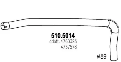 Tubo de escape ASSO 510.5014