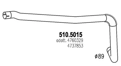 Tubo de escape ASSO 510.5015